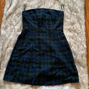 👗Plaid Strapless Dress👗